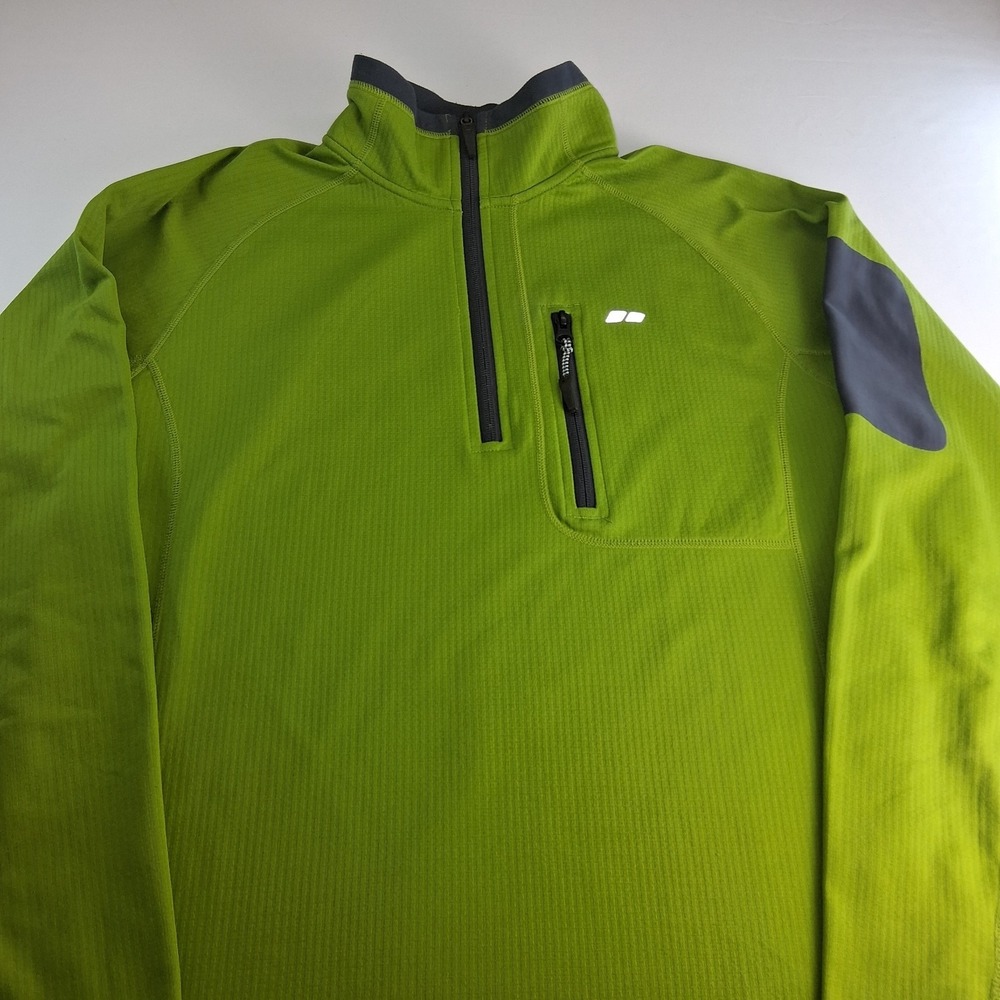 Koppen 1/4 Zip Pullover Green Top Women's Large